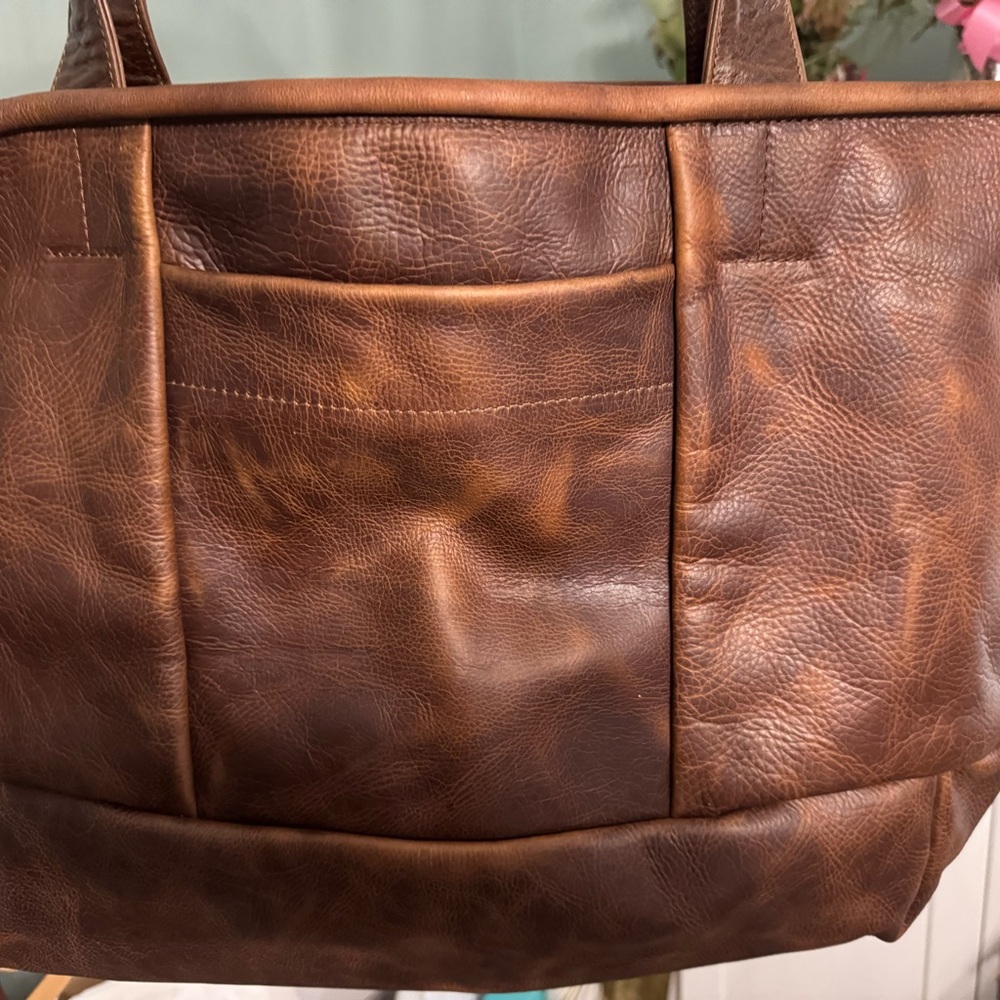 Brown Leather Tote Bag